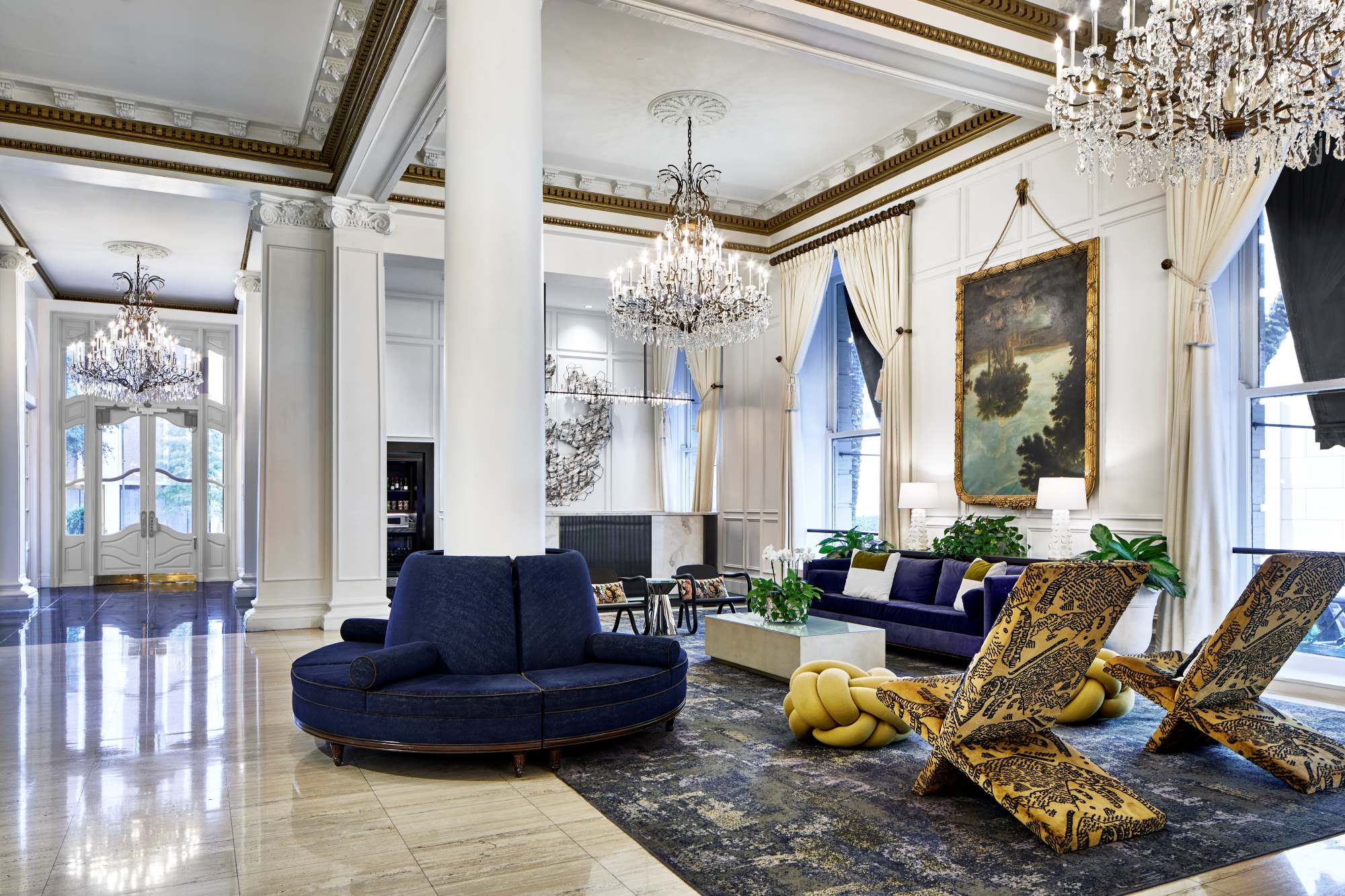 The lobby of the Le Pavillon New Orleans, Tribute Portfolio, a historic preservation by Premier