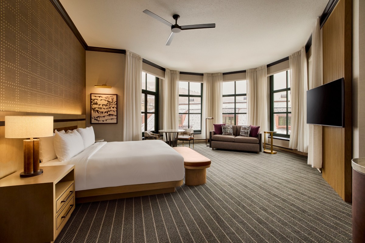 A Park Hyatt Beaver Creek suite, a luxury hotel renovation designed by Premier