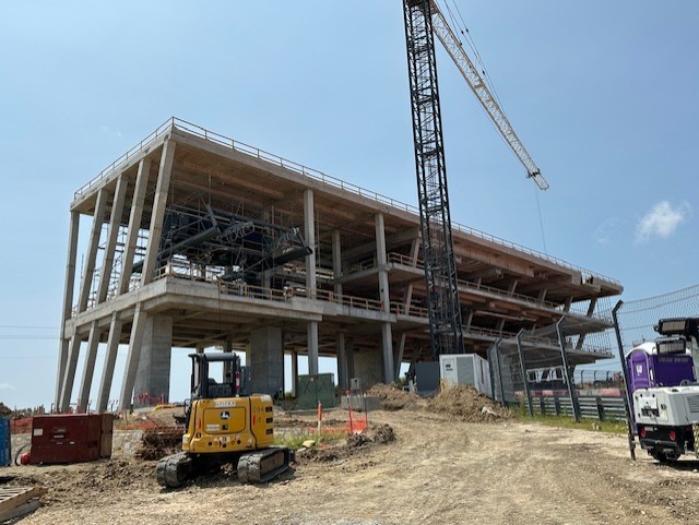 Construction progress at the clubhouse for THE CIRCUIT at COTA