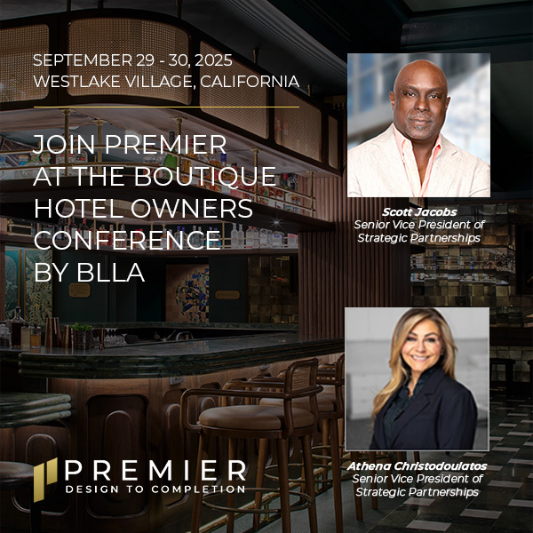 Join Premier at the 2025 BLLA Boutique Hotel Owners Conference