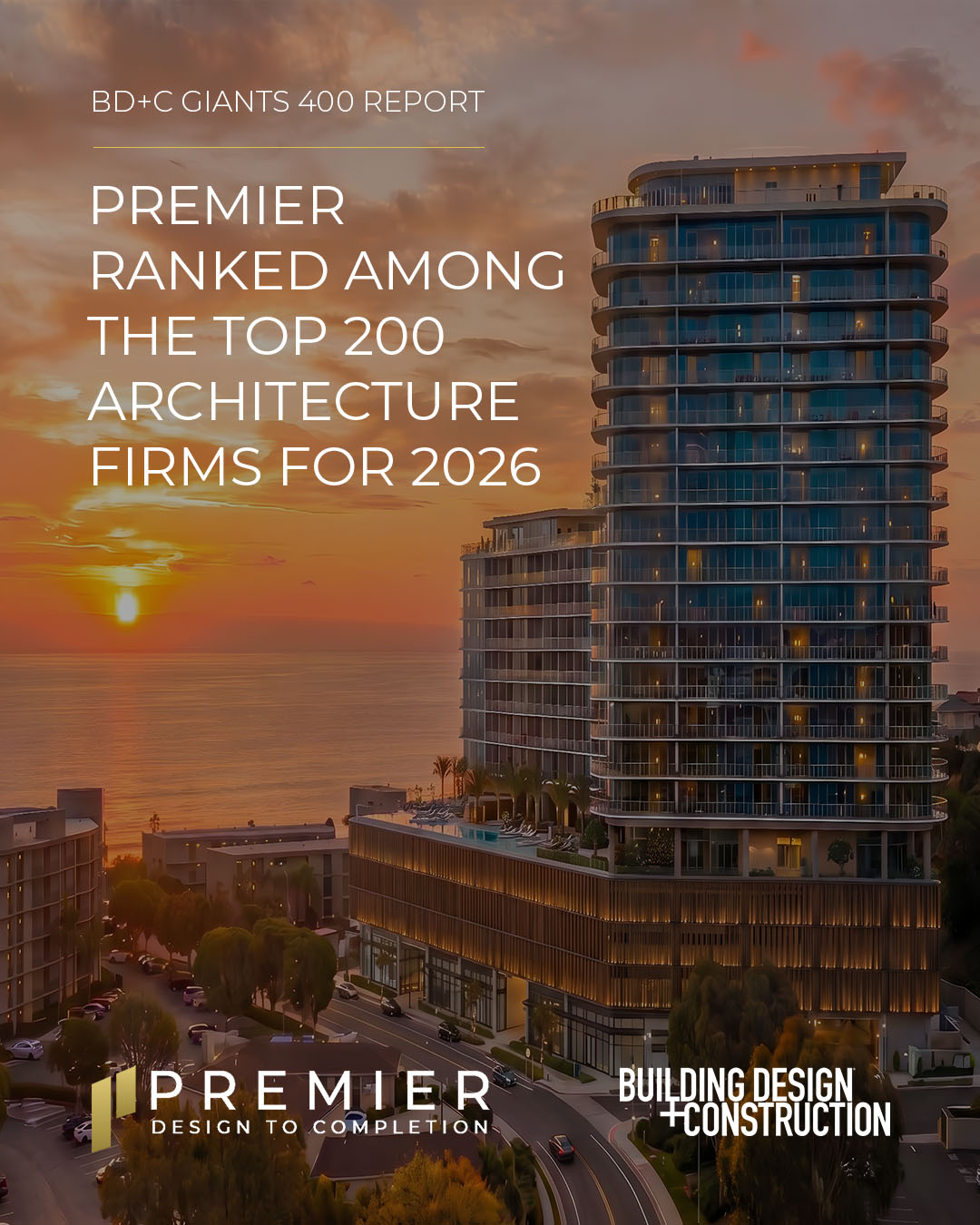 Premier named a 2026 Top 200 Architecture Firm by BD+C